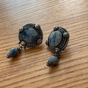 Peruvian Connection Sterling and Lapis Earrings